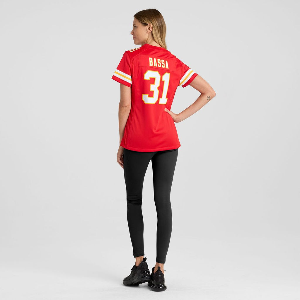Jeffrey Bassa Kansas City Chiefs Nike Women's Team Game Jersey -  Red