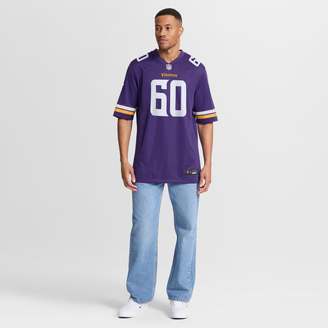 Joe Huber Minnesota Vikings Nike Team Game Jersey -  Purple