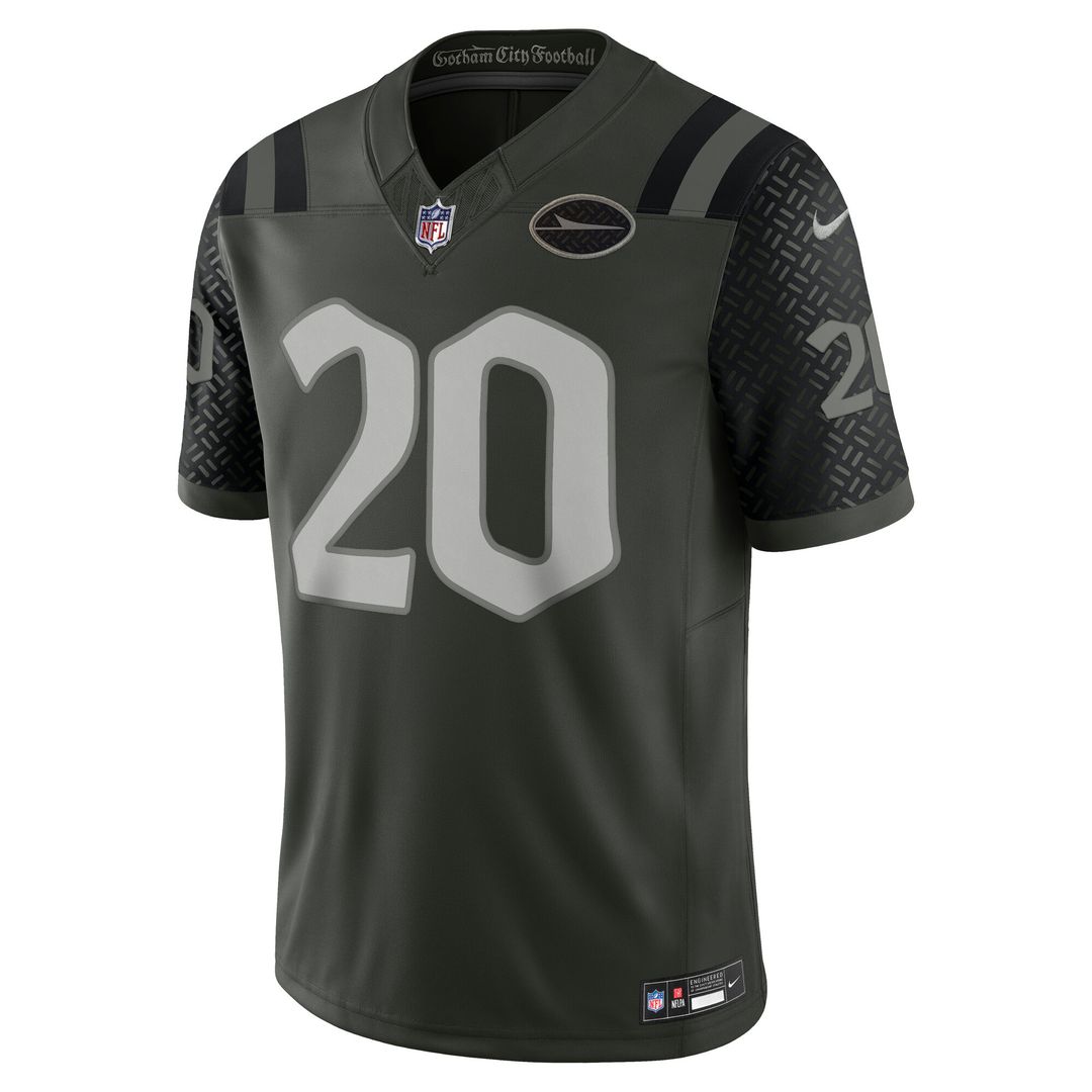 Breece Hall New York Jets Nike 2025 Rivalries Collection Stitched Limited Jersey - Gotham Green