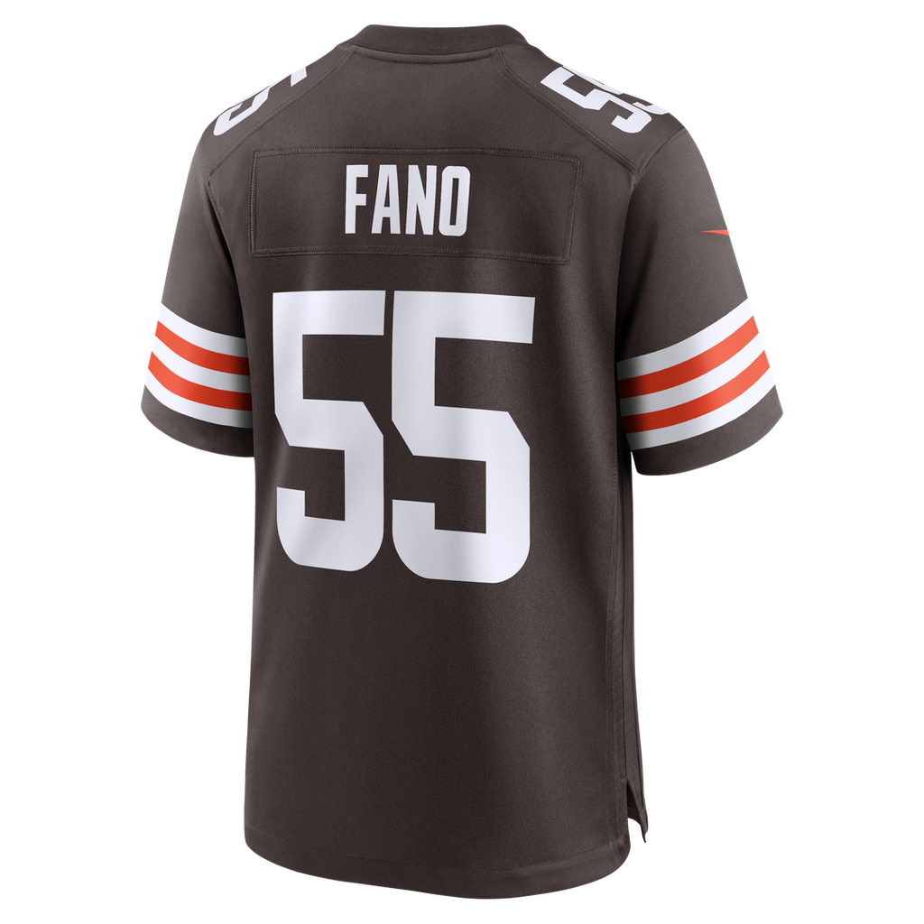 Cleveland Browns Spencer Fano Nike 2026 NFL Draft First Round Pick No. 9 Team Game Jersey - Brown