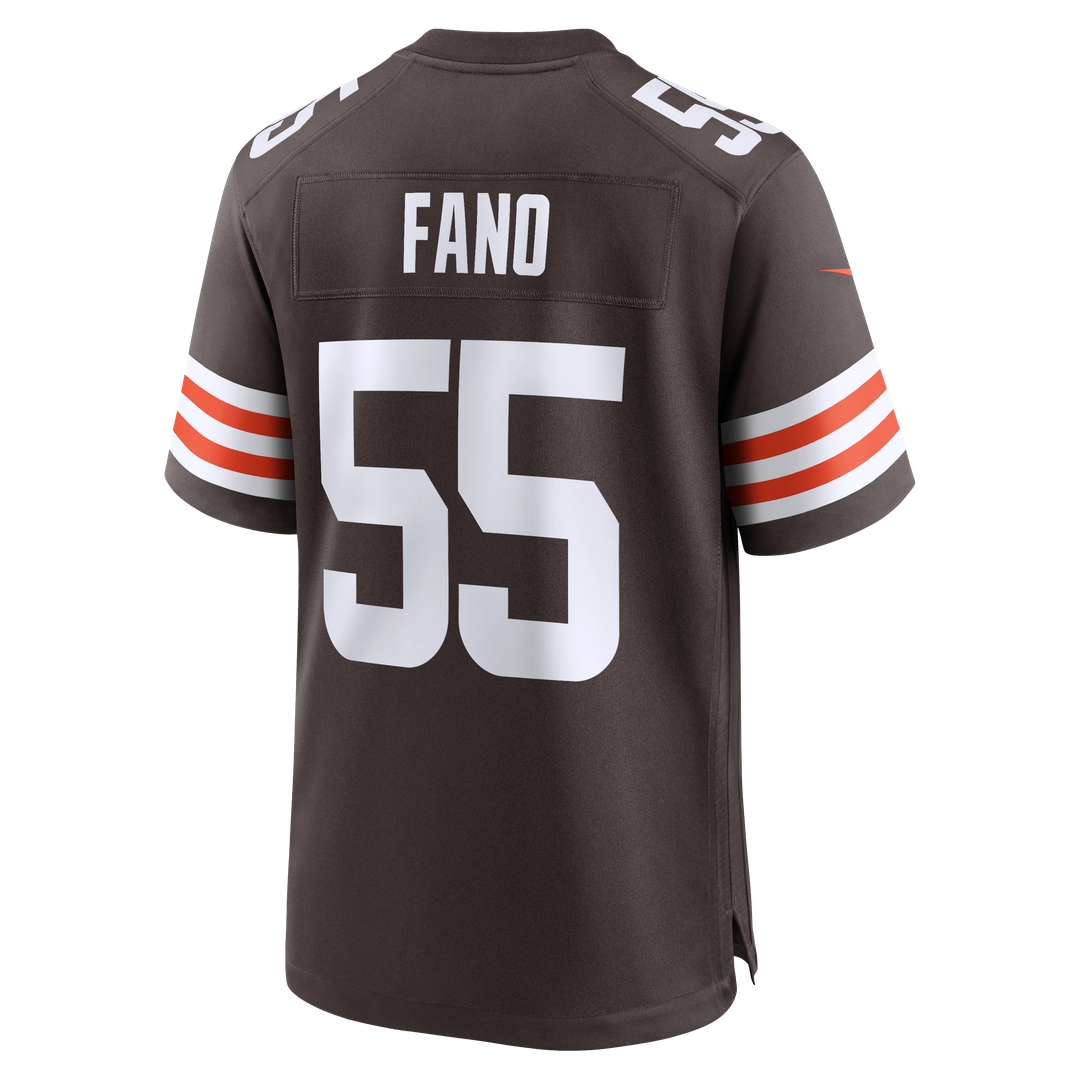 Cleveland Browns Spencer Fano Nike 2026 NFL Draft First Round Pick No. 9 Team Game Jersey - Brown