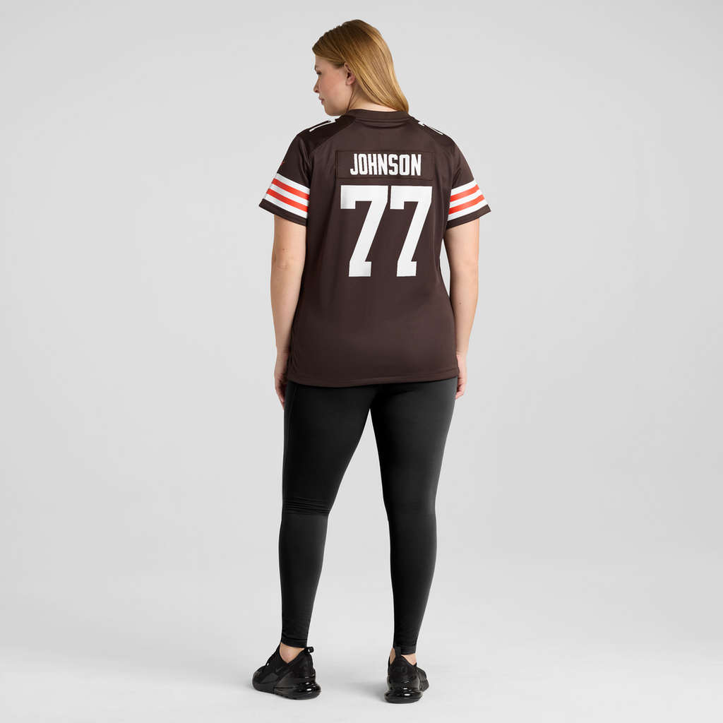 Zion Johnson Cleveland Browns Nike Women's Team Game Jersey -  Brown