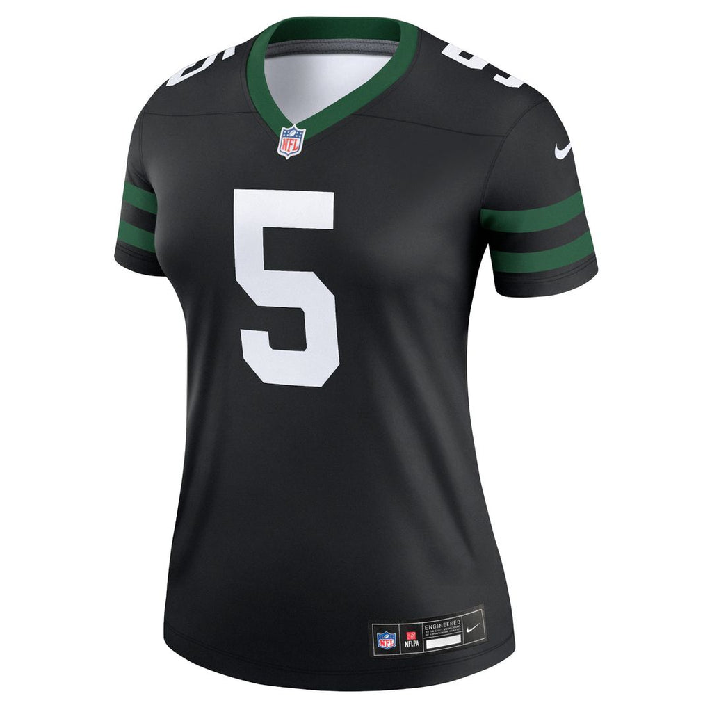 Garrett Wilson New York Jets Nike Women's Alternate Legend Player Performance Top - Legacy Black