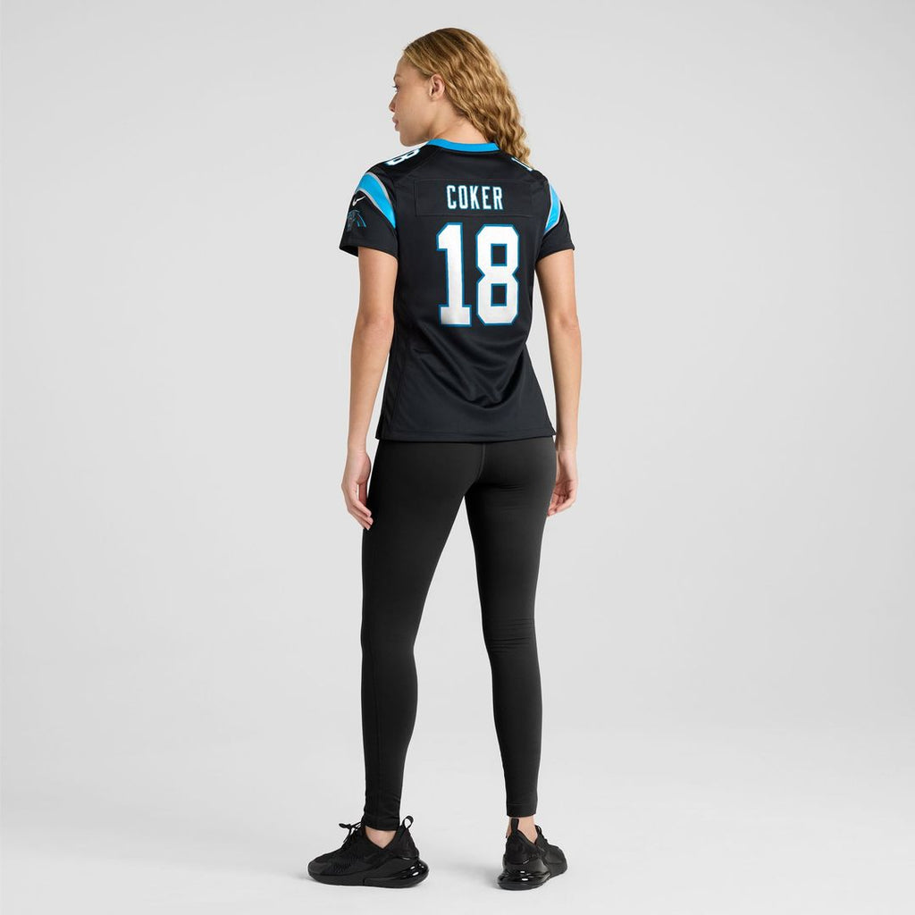 Jalen Coker Carolina Panthers Nike Women's Team Game Jersey -  Black