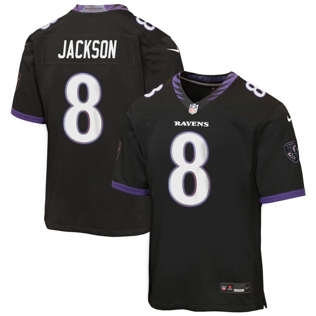 Lamar Jackson Baltimore Ravens Nike Youth Alternate Game Jersey - Black