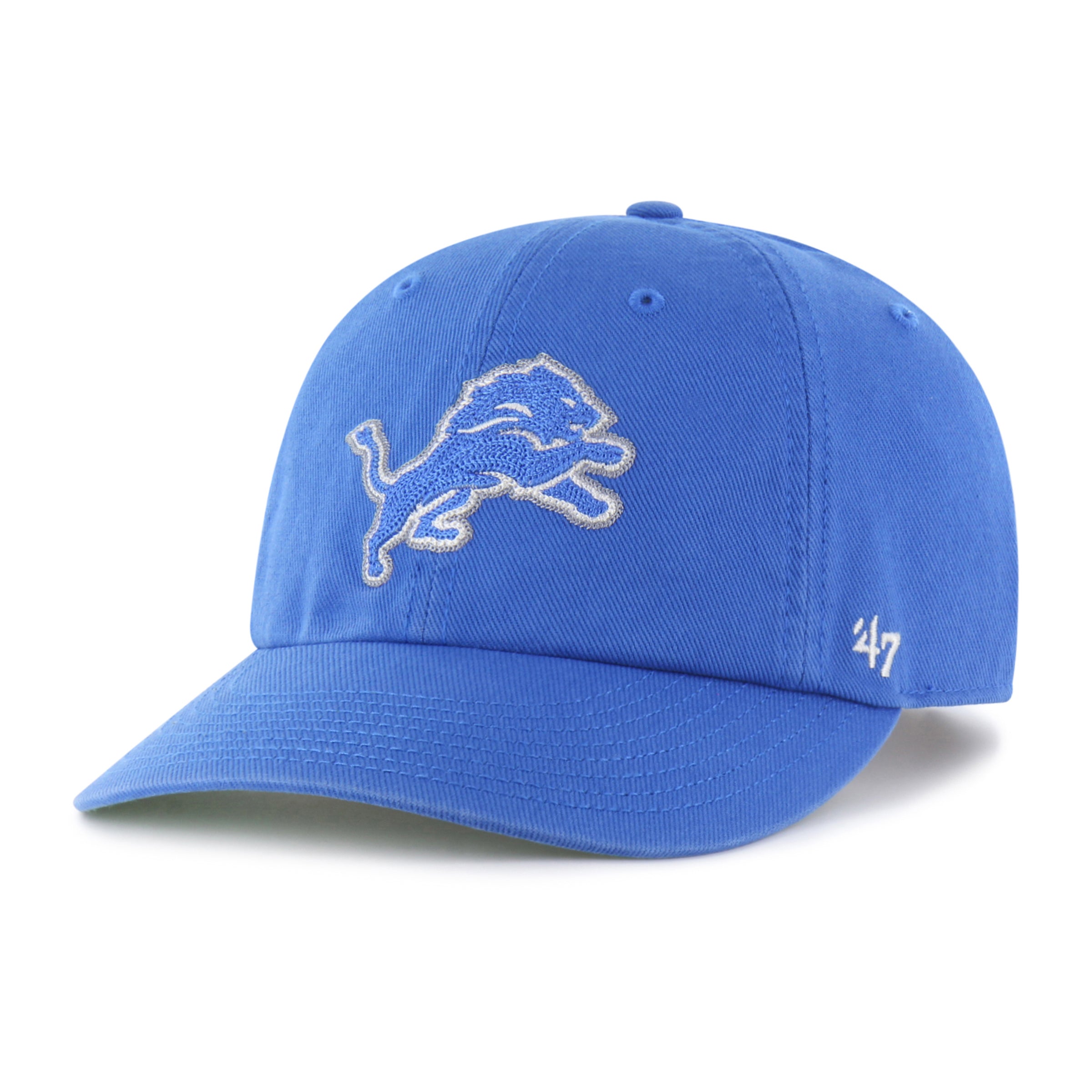 DETROIT LIONS CHAIN SIDE STITCH '47 CLEAN UP ROUND VISOR