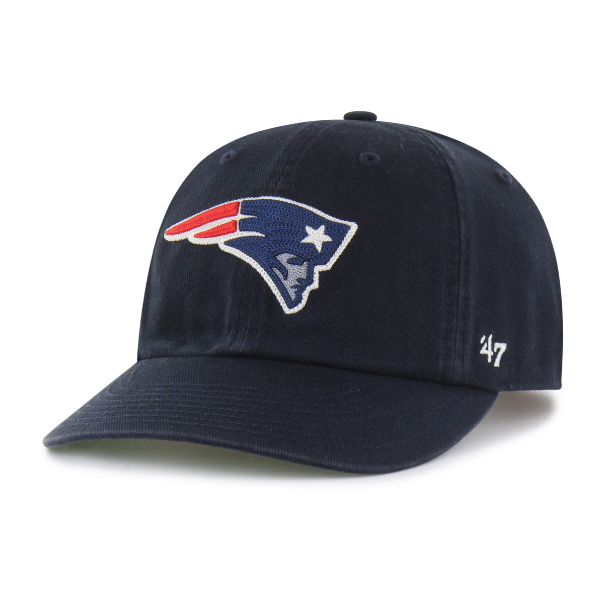 NEW ENGLAND PATRIOTS CHAIN SIDE STITCH '47 CLEAN UP ROUND VISOR