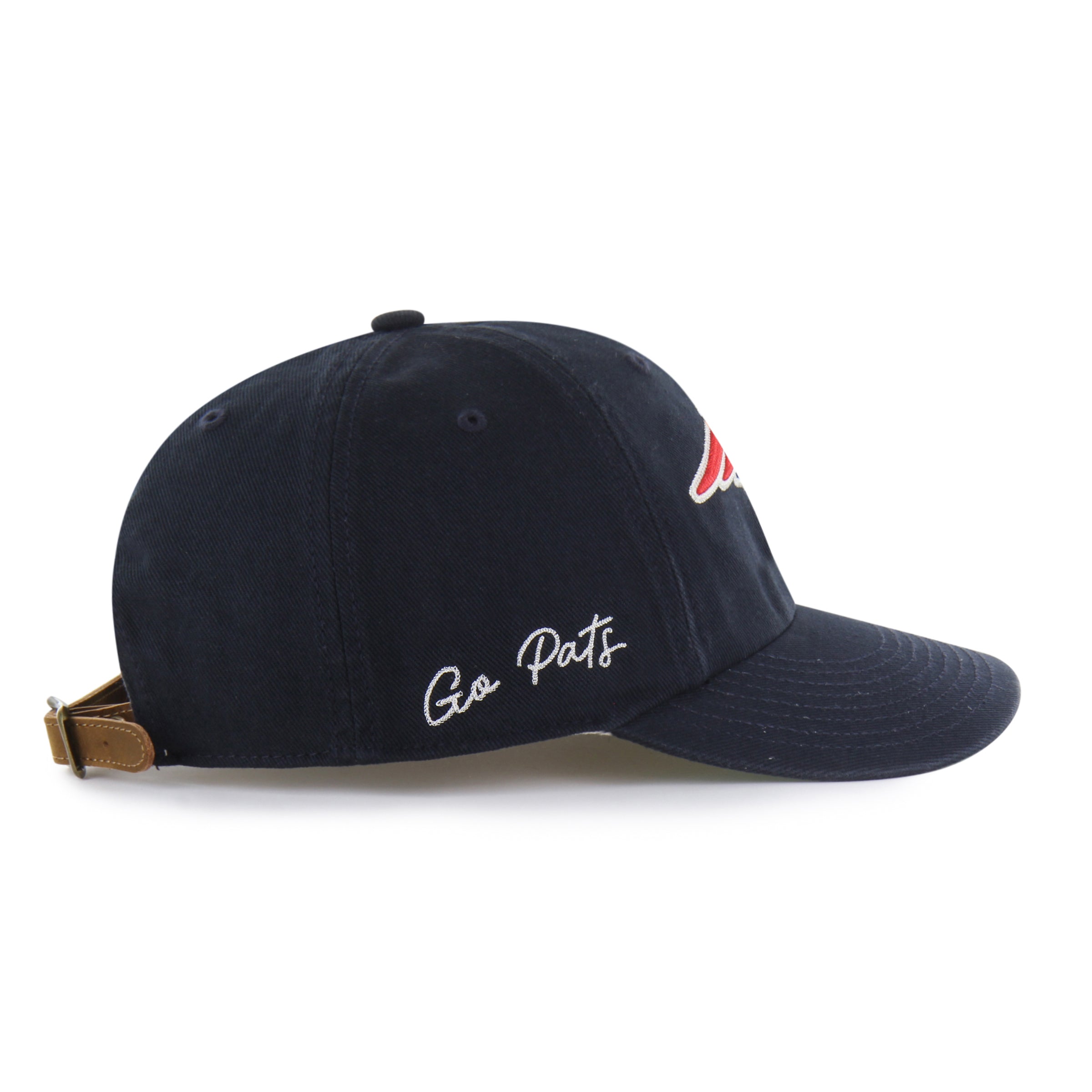 NEW ENGLAND PATRIOTS CHAIN SIDE STITCH '47 CLEAN UP ROUND VISOR