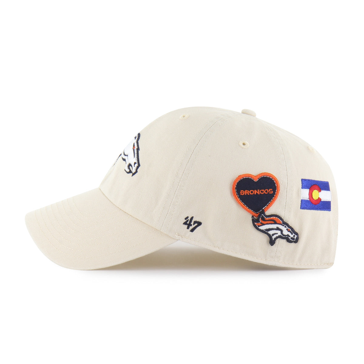 DENVER BRONCOS BADGES '47 CLEAN UP