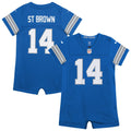 Amon-Ra St. Brown Detroit Lions Nike Newborn & Infant Game Romper Jersey - Blue
