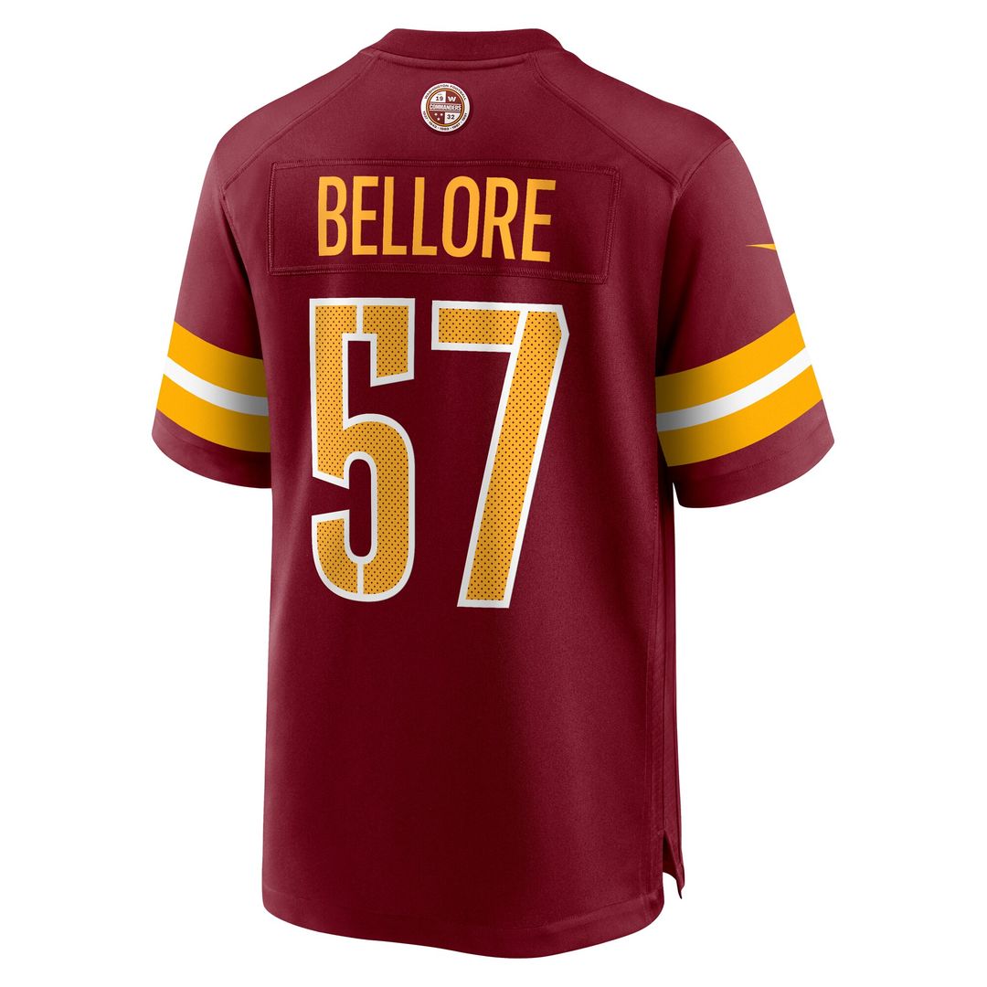 Nick Bellore Washington Commanders Nike Team Game Jersey -  Burgundy