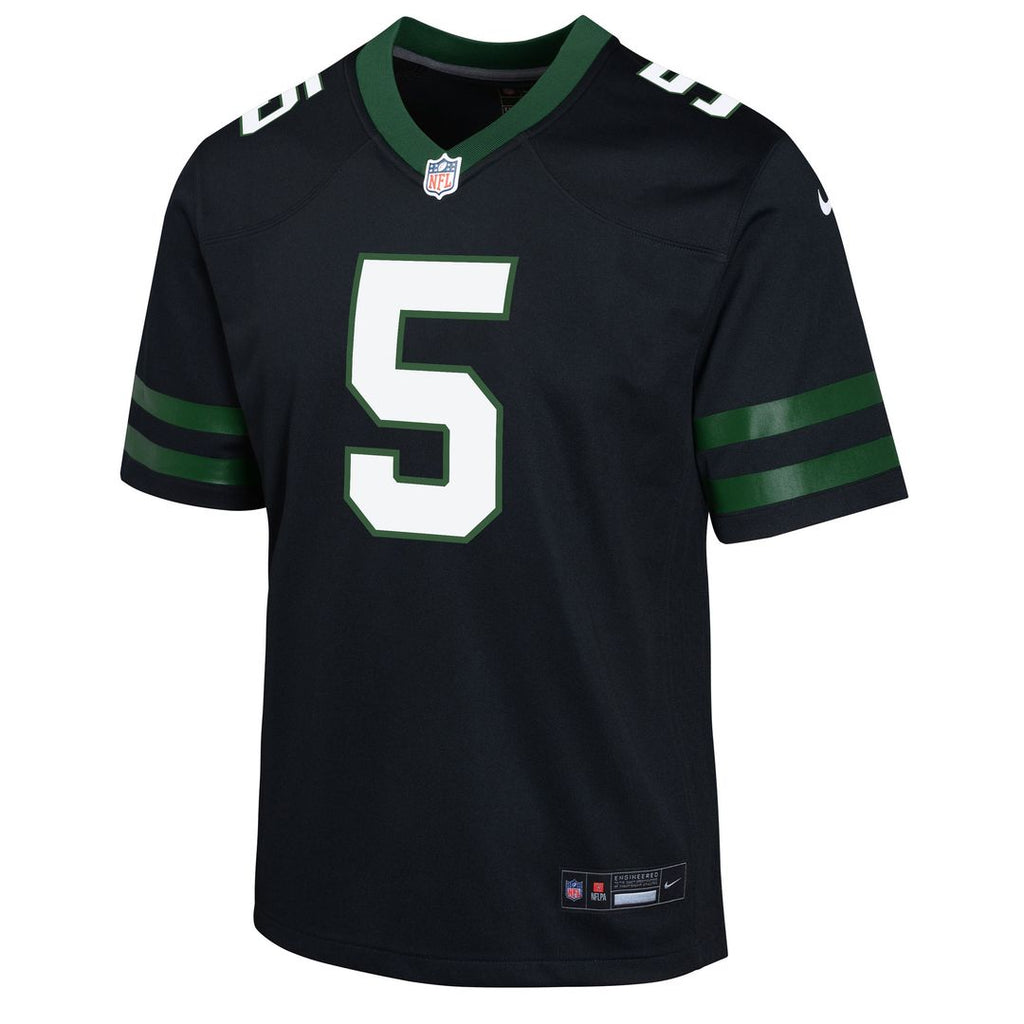 Garrett Wilson New York Jets Nike Youth Game Jersey - Black