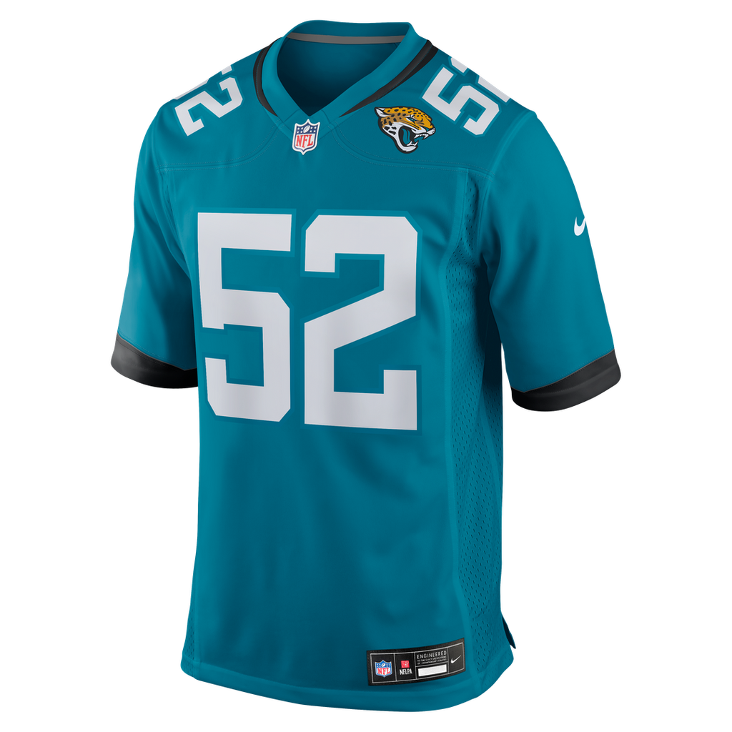 DaVon Hamilton Jacksonville Jaguars Nike Game Jersey - Teal