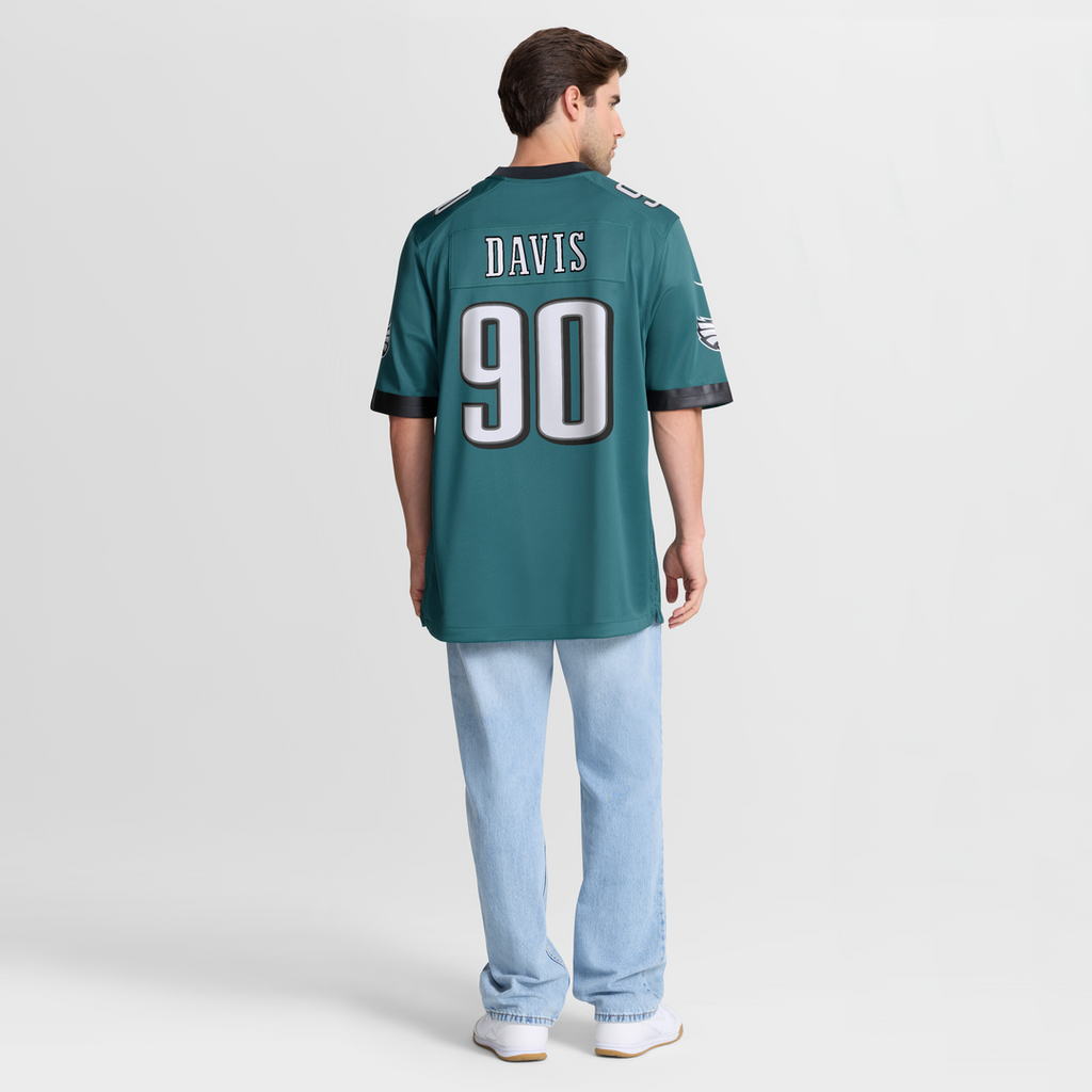 Jordan Davis Philadelphia Eagles Nike Team Game Jersey - Midnight Green