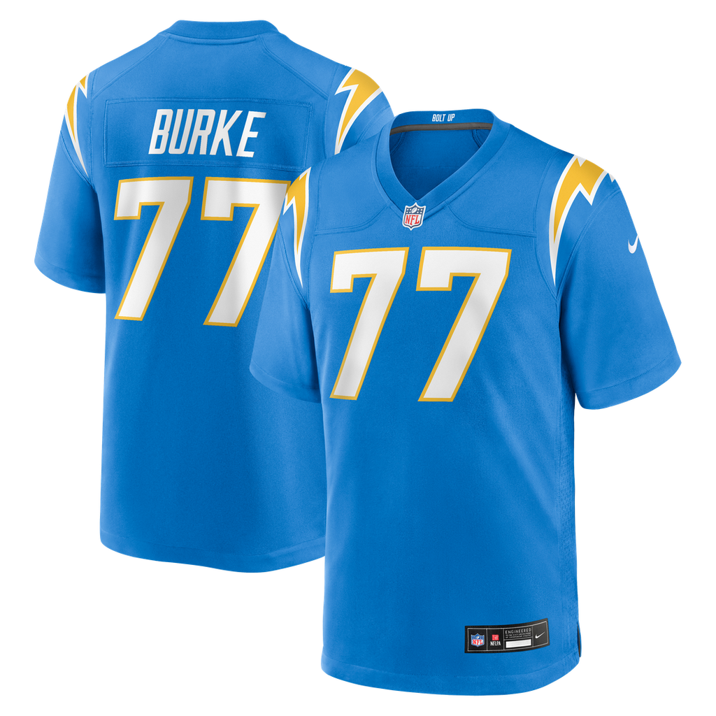 Travis Burke Los Angeles Chargers Nike Team Game Jersey - Powder Blue