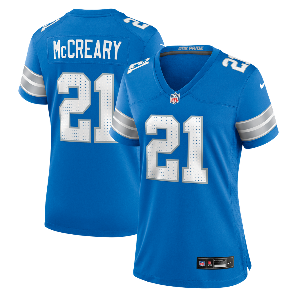Roger McCreary Detroit Lions Nike Women's Team Game Jersey -  Blue