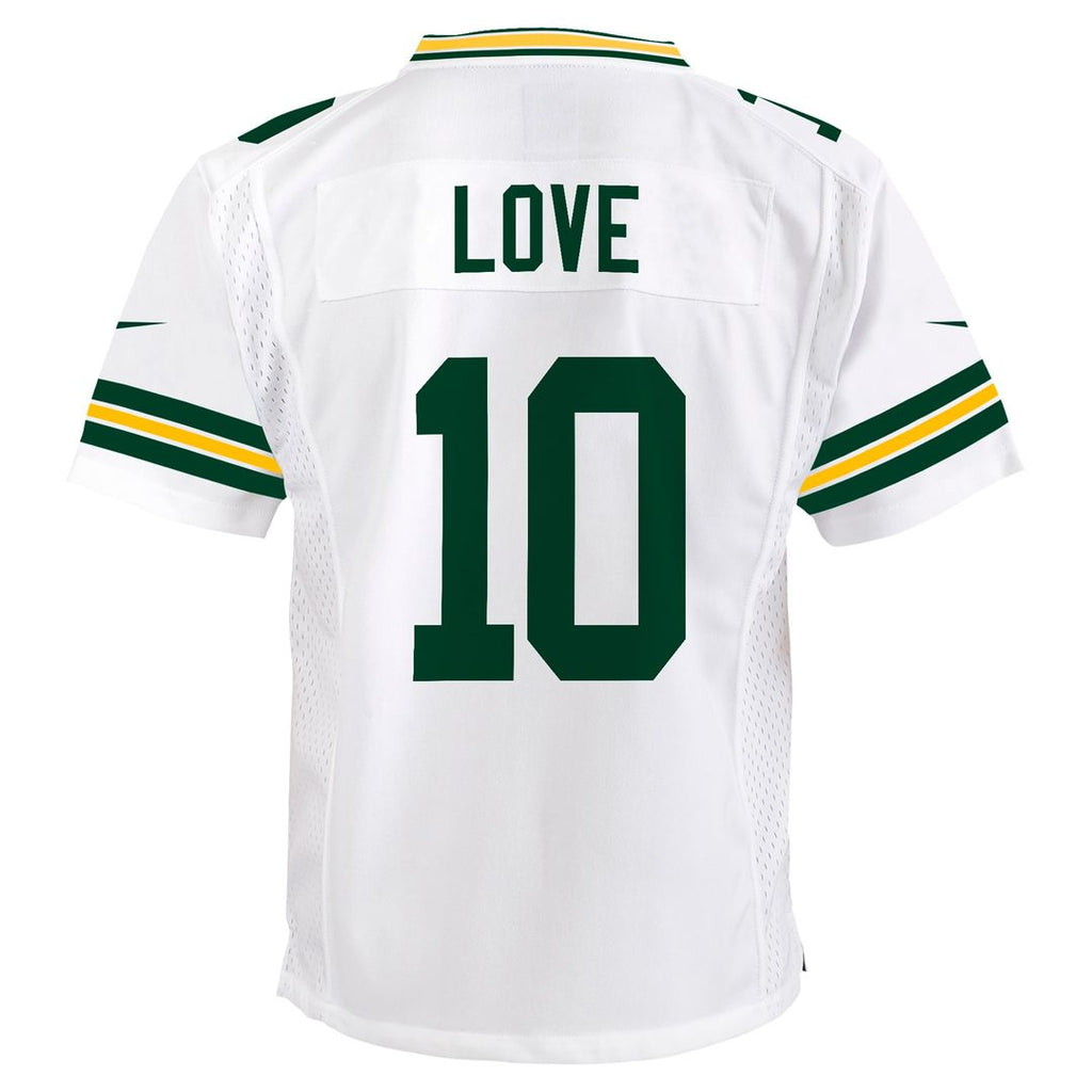 Jordan Love Green Bay Packers Nike Youth Game Jersey - White