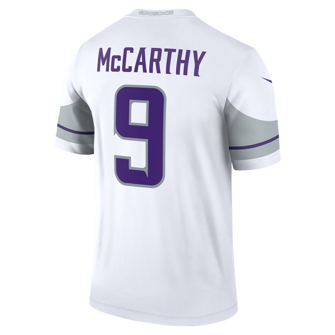 J.J. McCarthy Minnesota Vikings Nike Legend Player Performance Top - White
