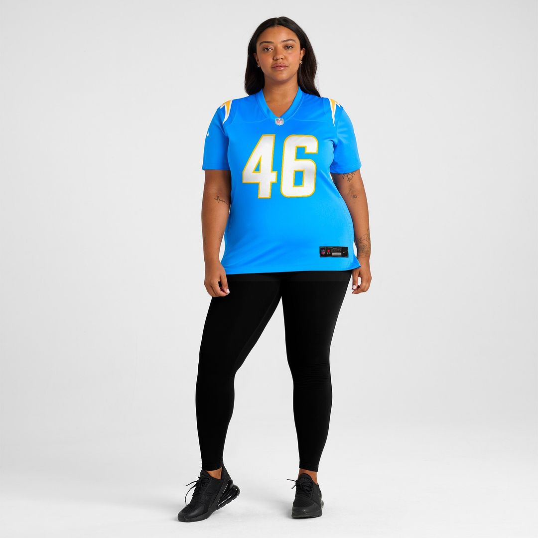 Nikko Reed Los Angeles Chargers Nike Women's Team Game Jersey -  Powder Blue