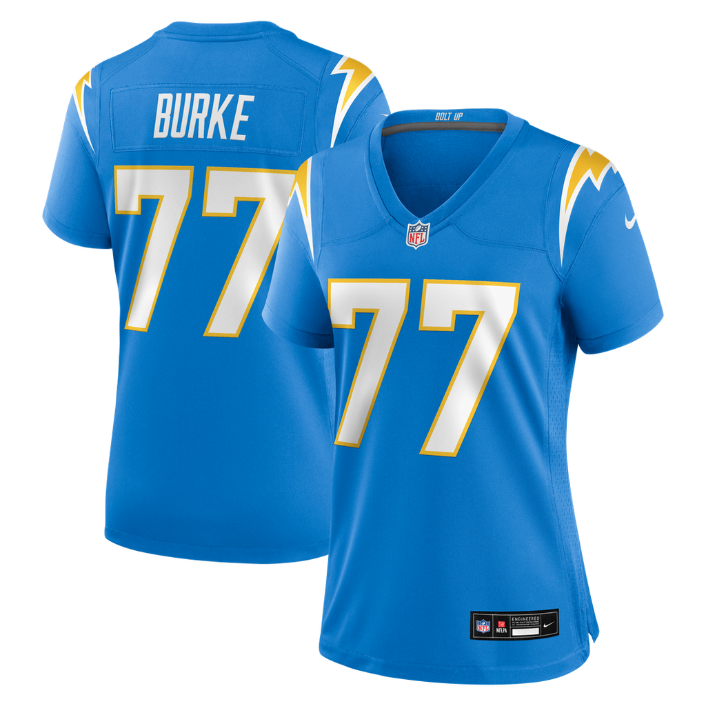 Travis Burke Los Angeles Chargers Nike Women's Team Game Jersey -  Powder Blue