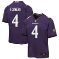 Zay Flowers Baltimore Ravens Nike Youth Game Jersey - Purple