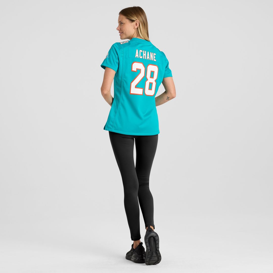 Devon Achane Miami Dolphins Nike Women's Player Game Jersey - Aqua