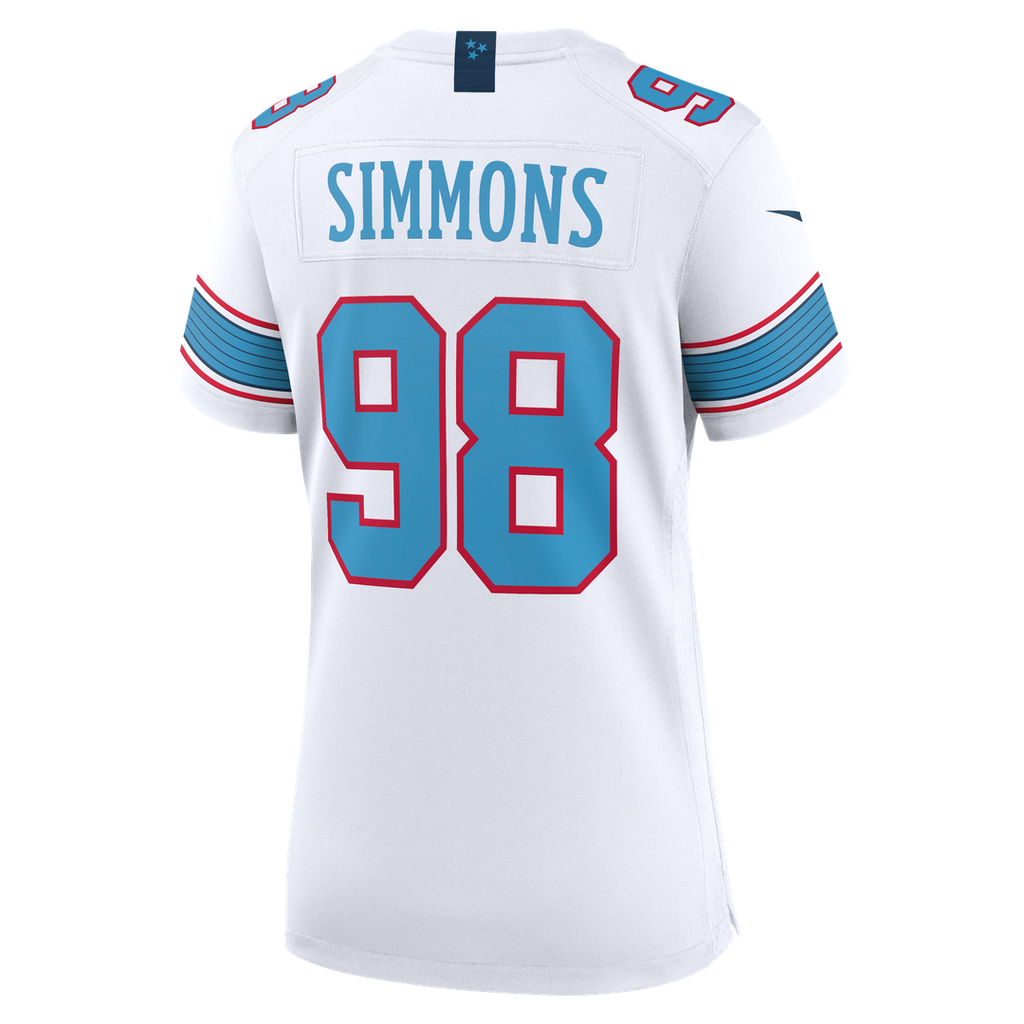 Jeffery Simmons Tennessee Titans Nike Women's Game Jersey - Light Blue