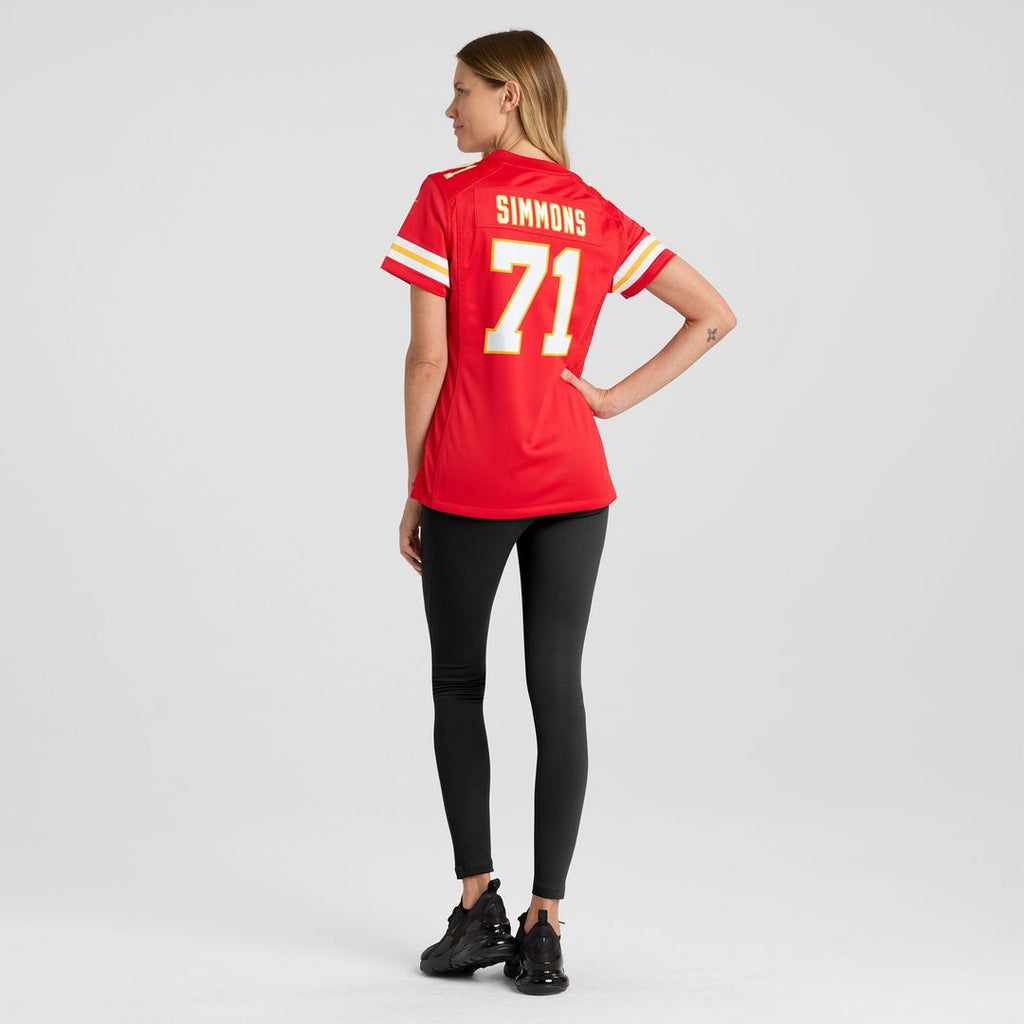 Josh Simmons Kansas City Chiefs Nike Women's Team Game Jersey -  Red