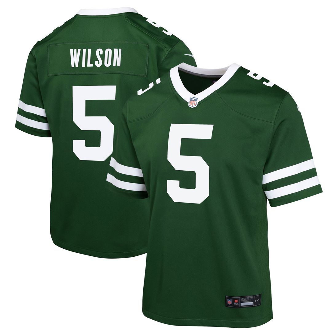 Garrett Wilson New York Jets Nike Youth Game Jersey - White