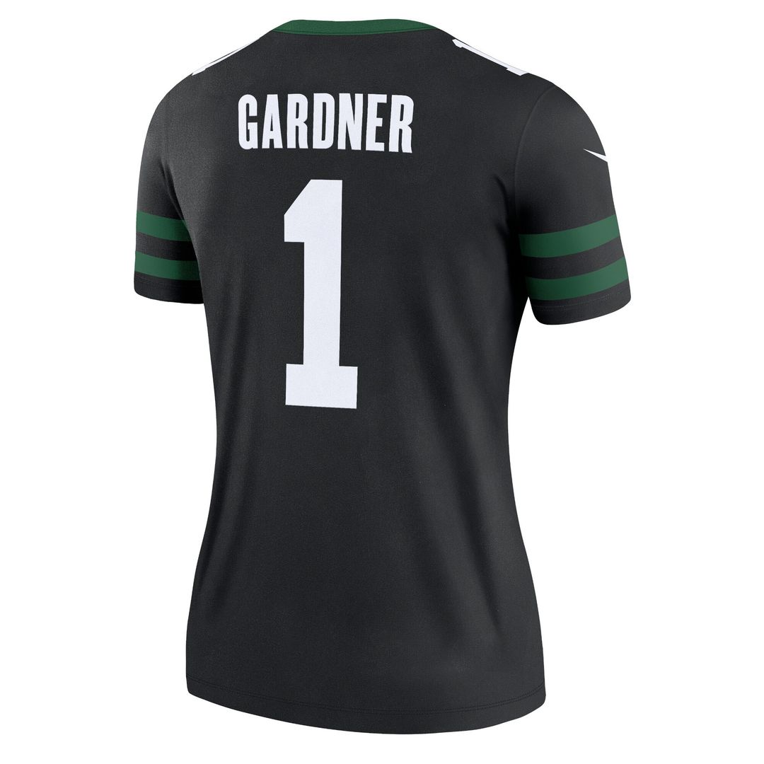 Ahmad Sauce Gardner New York Jets Nike Women's Alternate Legend Player Performance Top - Legacy Black