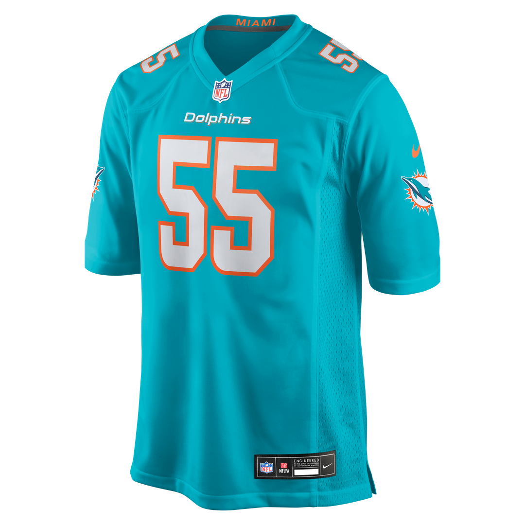 Aaron Brewer Miami Dolphins Nike  Game Jersey -  Aqua