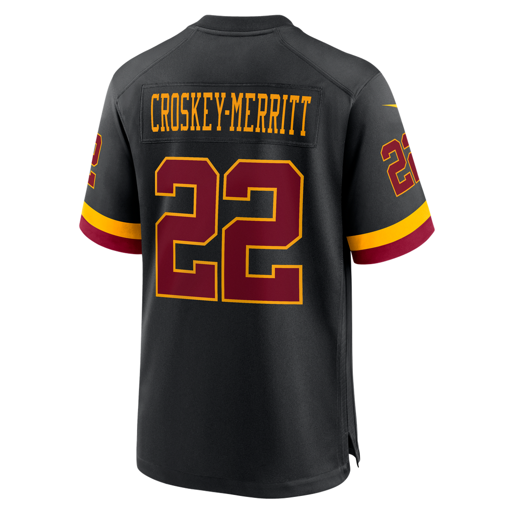 Jacory Croskey-Merritt Washington Commanders Nike Hail Raiser Alternate Game Jersey - Black