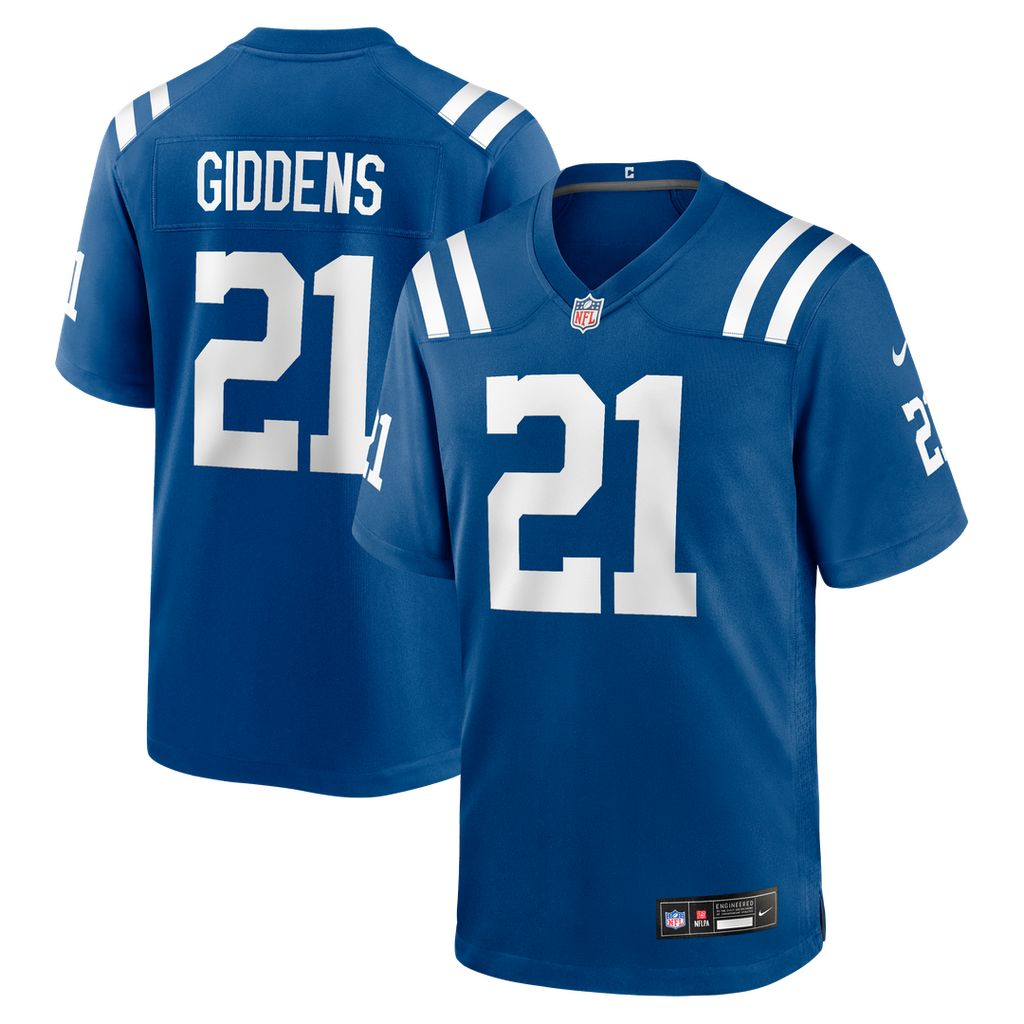 DJ Giddens Indianapolis Colts Nike Team Game Jersey -  Royal