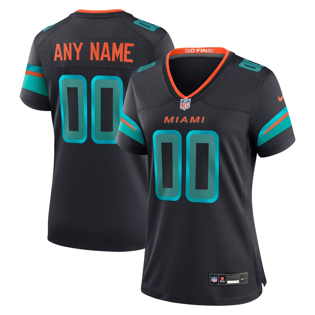 Miami Dolphins Nike Women's 2025 Rivalries Collection Custom Game Jersey - Pitch Blue