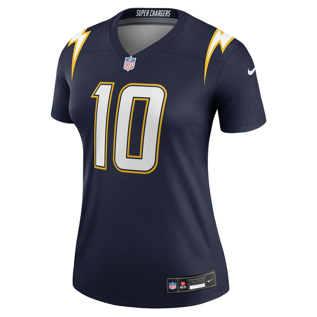 Justin Herbert Los Angeles Chargers Nike Women's Alternate Charger Power Legend Player Performance Top - Gold
