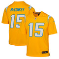 Ladd McConkey Los Angeles Chargers Nike Youth Alternate Charger Power Game Player Jersey - Gold