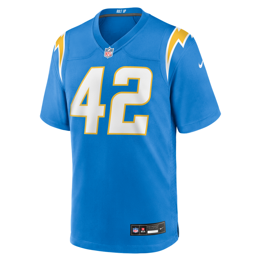 Tucker Fisk Los Angeles Chargers Nike Team Game Jersey -  Powder Blue